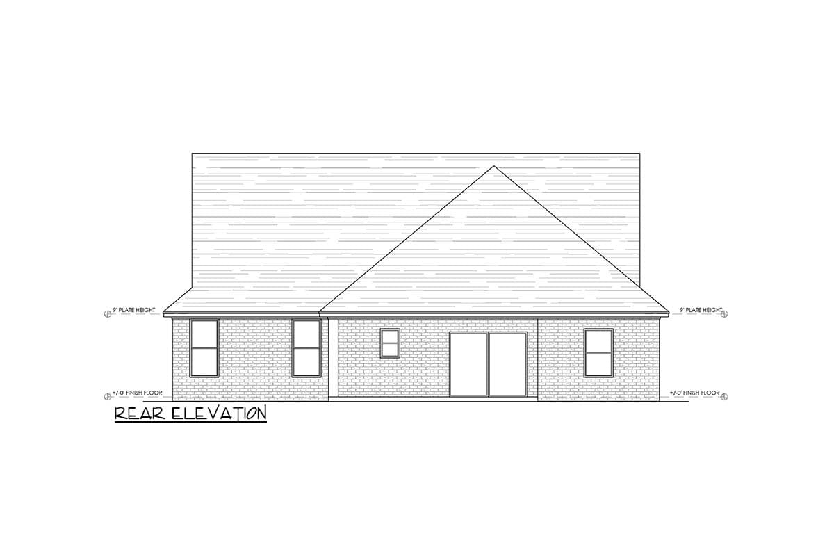 Plan 880003HLN: Modern Farmhouse House Plan with 3 Bedrooms and Flexible Living Space - Image #4 - Country, Craftsman, Modern Farmhouse, New American