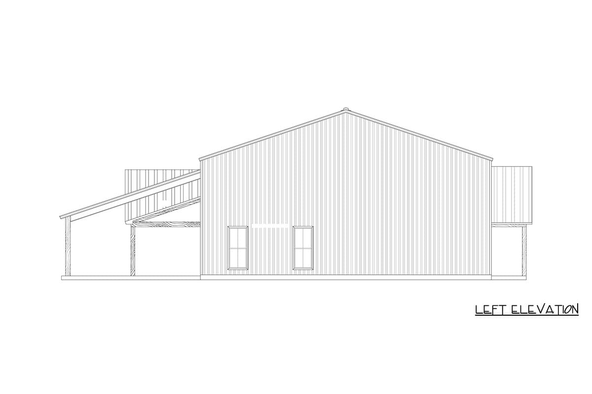 Plan 170022ADS: Spacious Three Bedroom Barndominium House Plan with Massive Workshop Space - Image #4 - Barndominium, Modern Farmhouse