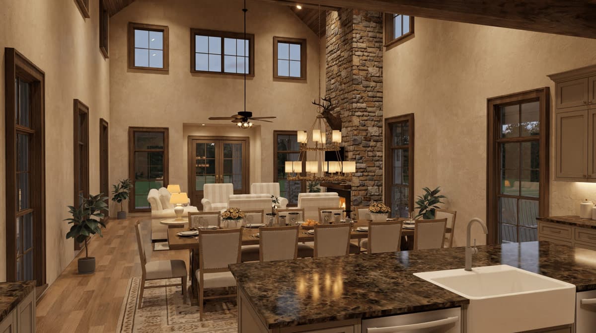 Plan 70970MK: Luxurious Farmhouse House Plan with Four Bedrooms and Wraparound Porch - Image #8 - Farmhouse, Rustic