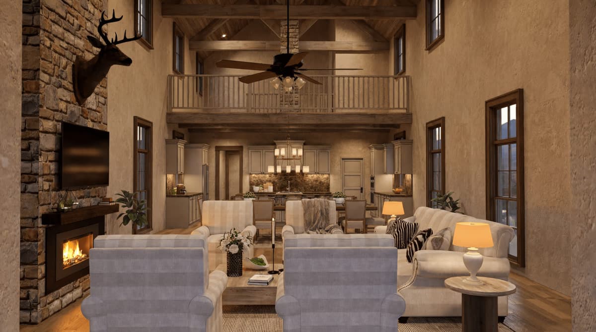 Plan 70970MK: Luxurious Farmhouse House Plan with Four Bedrooms and Wraparound Porch - Image #9 - Farmhouse, Rustic