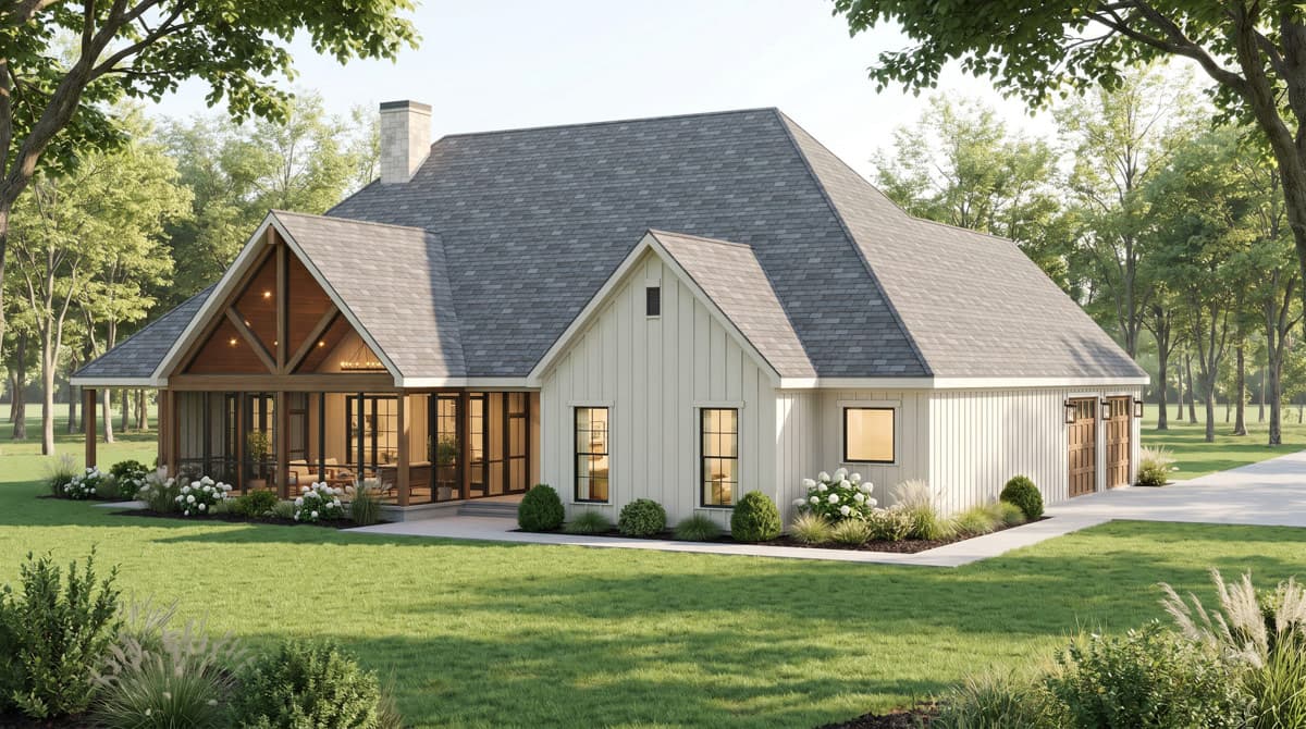 Plan 70972MK: Four Bedroom Farmhouse House Plan with Private Master Suite - Image #5 - Farmhouse, Hill Country, Modern Farmhouse, New American