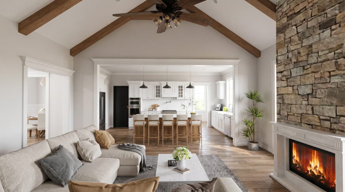 Plan 70974MK: Four Bedroom Farmhouse House Plan with Master Suite and Study - Image #9 - Farmhouse, Modern Farmhouse, New American