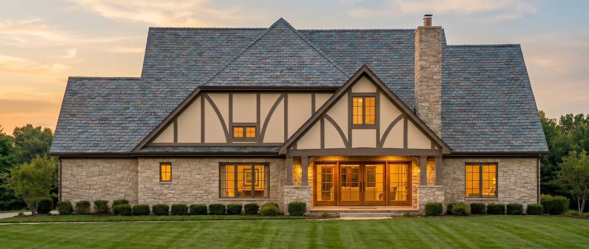 Plan 70975MK: Charming Tudor Cottage House Plan with Four Bedrooms and Bonus Room - Image #2 - Cottage, Tudor