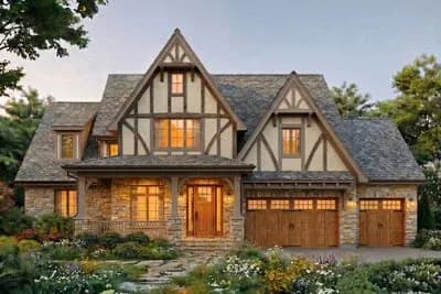 Charming Tudor Cottage House Plan with Four Bedrooms and Bonus Room