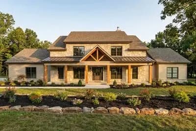 Rustic Country Farmhouse House Plan with 3 Bedrooms and 3-Car Garage