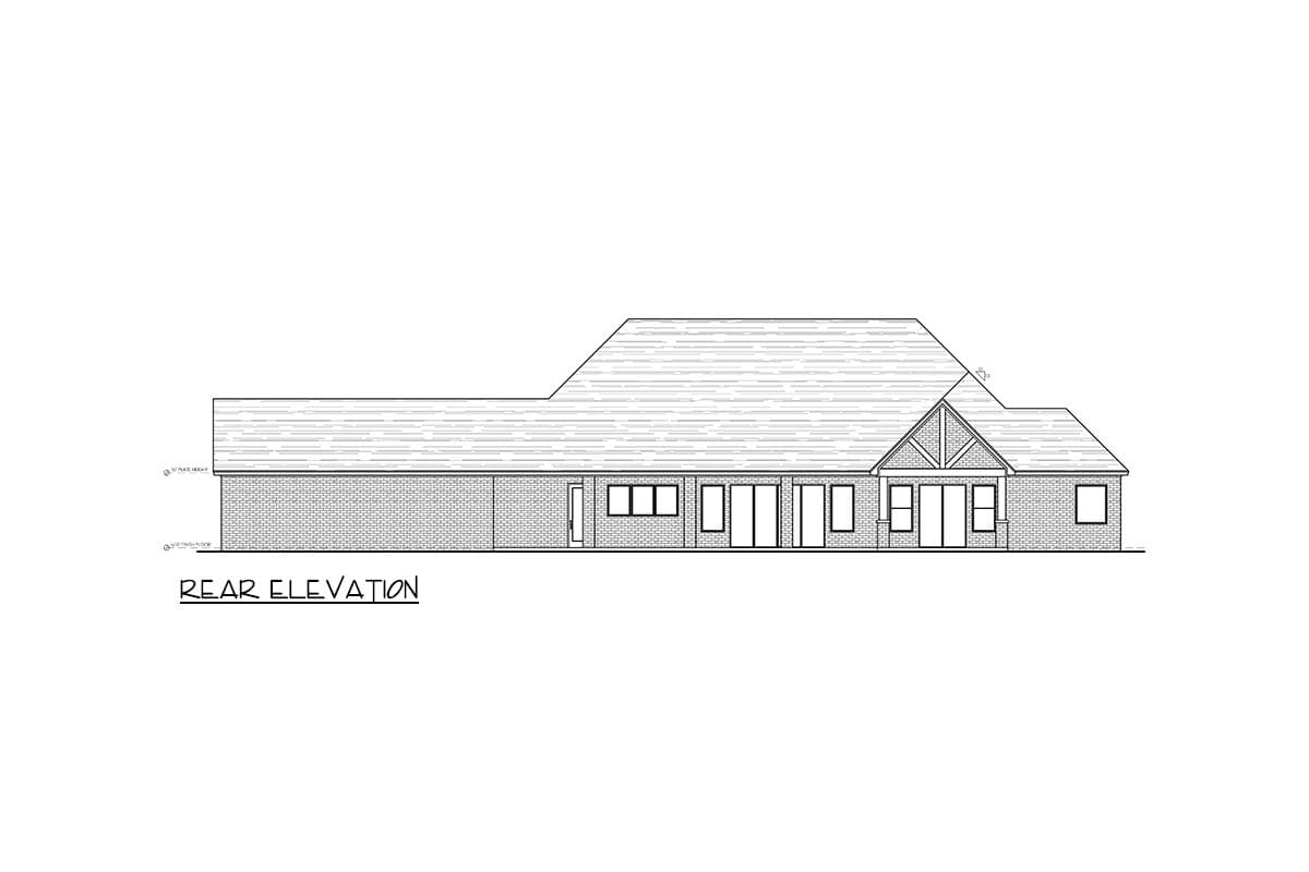 Plan 880007HLN: European Style 5-Bedroom House Plan with Attached 4-Car Garage - Image #4 - European, French Country, New American, Transitional, Tudor
