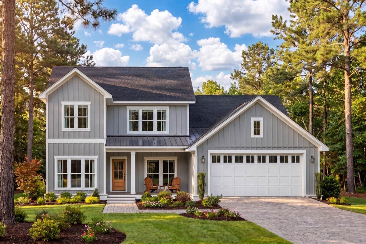 Plan 52046HZ: Traditional Farmhouse House Plan with 3 or 4 Bedrooms and Main Level Suite - Image #2 - Country, Modern Farmhouse, Traditional