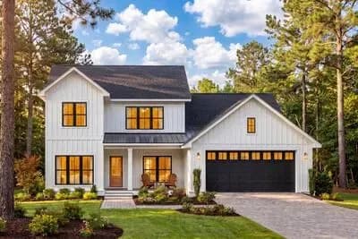 Traditional Farmhouse House Plan with 3 or 4 Bedrooms and Main Level Suite