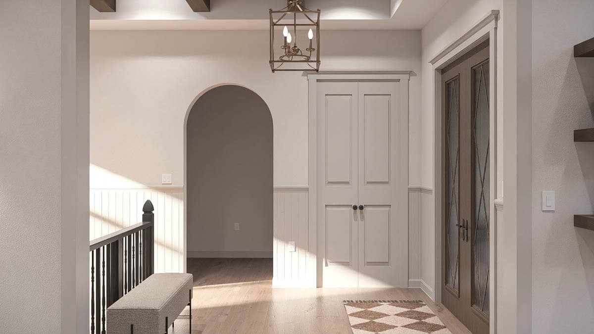 Plan 623650DJ: Modern Transitional House Plan with Three Bedrooms and Expansive Finished Potential - Image #9 - Modern, Transitional