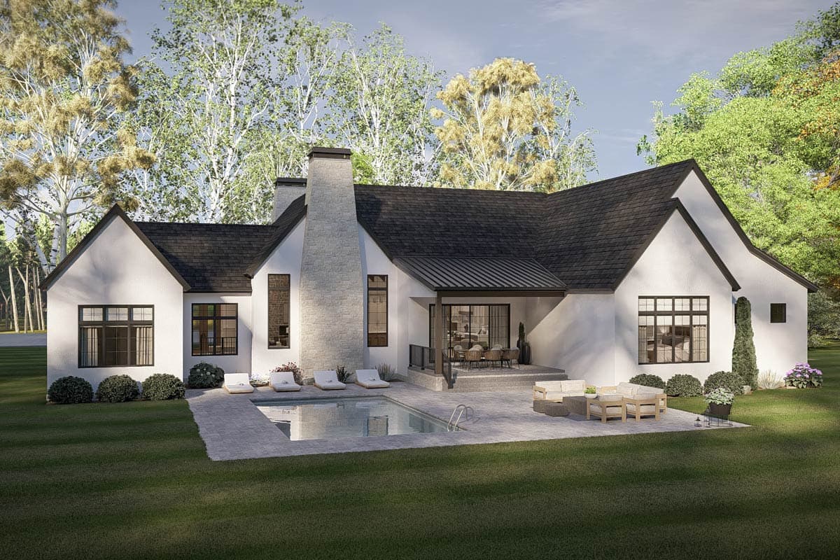 Plan 623650DJ: Modern Transitional House Plan with Three Bedrooms and Expansive Finished Potential - Image #6 - Modern, Transitional