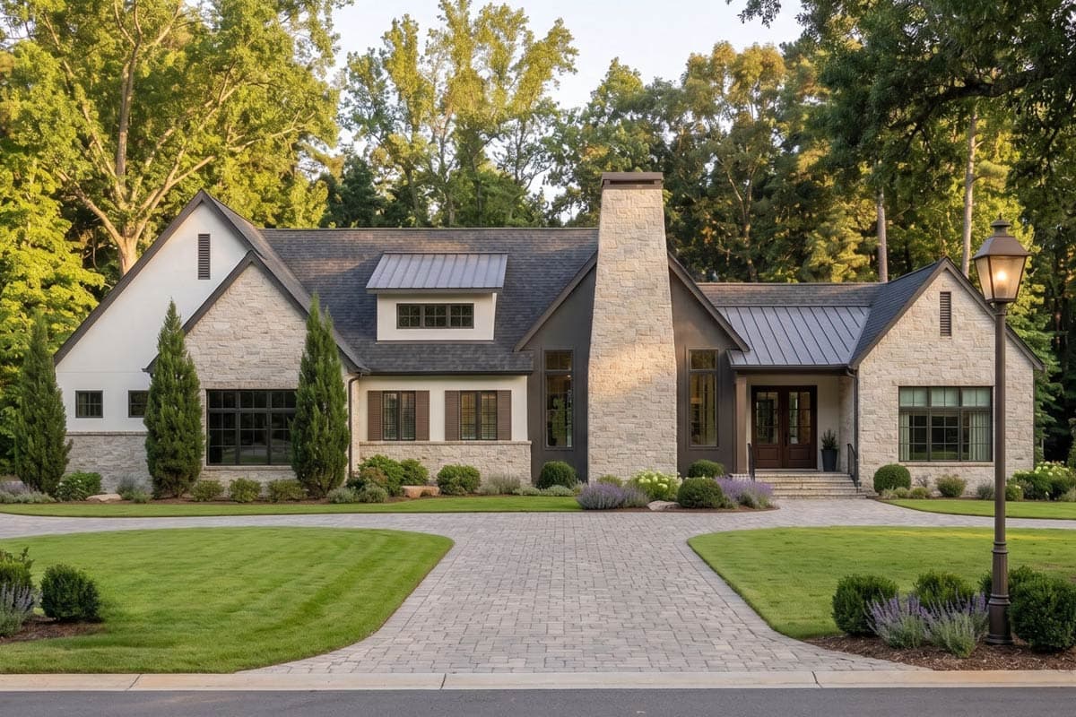 Plan image - 623650DJ:Modern Transitional House Plan with Three Bedrooms and Expansive Finished Potential