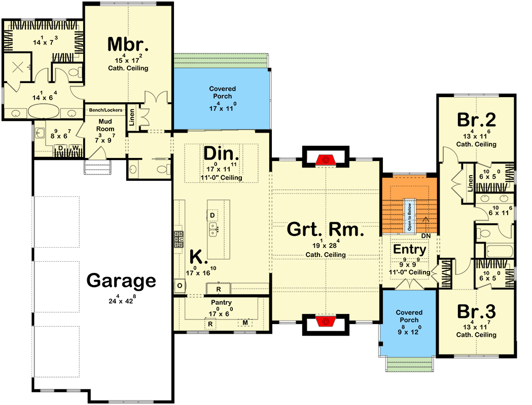 Plan 623650DJ: Modern Transitional House Plan with Three Bedrooms and Expansive Finished Potential - Floor Plan - Image #24 - Modern, Transitional