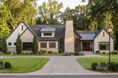 Modern Transitional House Plan with Three Bedrooms and Expansive Finished Potential