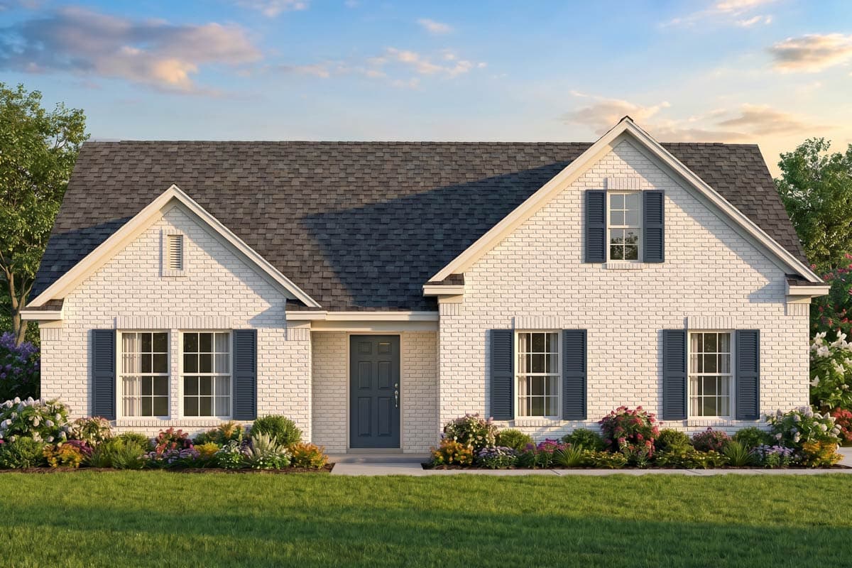 Plan image - 70976MK:Charming Traditional House Plan Featuring Three Bedrooms and Attached Garage