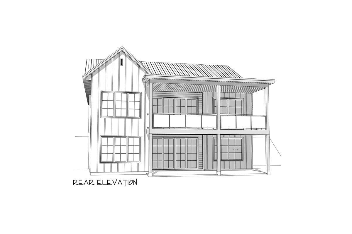 Plan 144120UPR: Modern Farmhouse House Plan with Four Bedrooms and Finished Lower Level - Image #4 - Craftsman, Farmhouse, Modern Farmhouse, Rustic, Traditional