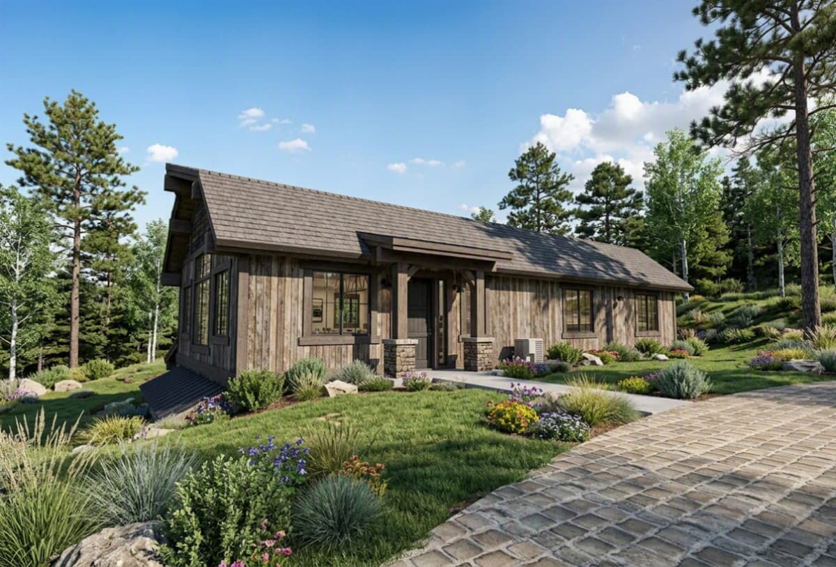Plan 64571SC: Rustic Barn House Plan Featuring One Bedroom and Massive Six-Car Garage - Image #3 - Barndominium, Rustic
