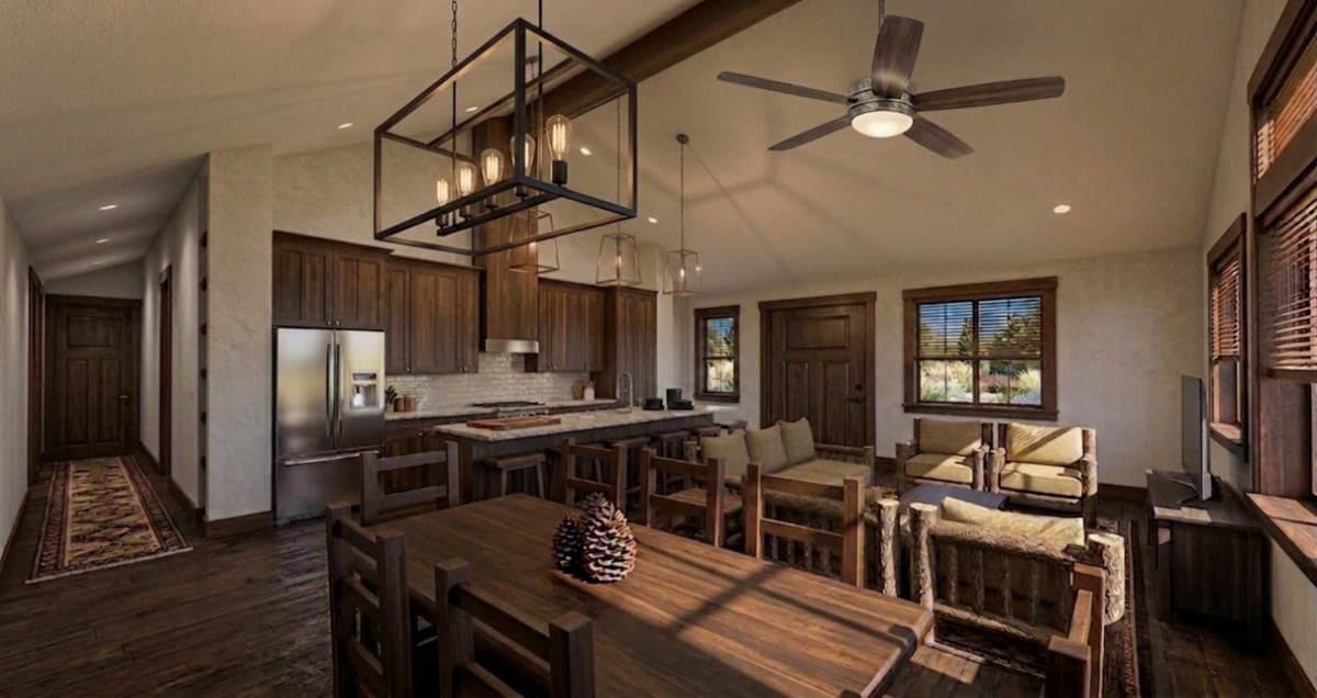 Plan 64571SC: Rustic Barn House Plan Featuring One Bedroom and Massive Six-Car Garage - Image #6 - Barndominium, Rustic