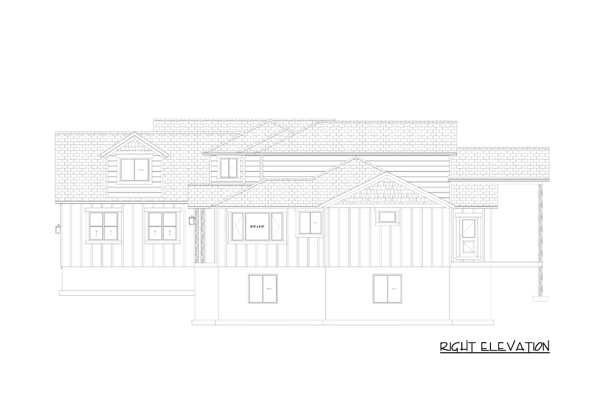 Plan 61758UT: Traditional Farmhouse House Plan with 3 Bedrooms and Massive 6-Car Tandem Garage - Image #32 - Craftsman, Farmhouse, Traditional