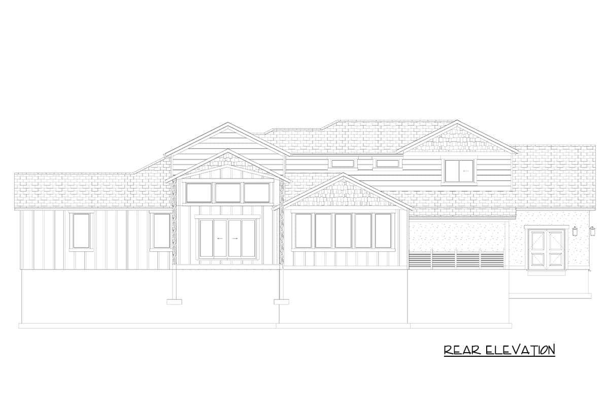 Plan 61758UT: Traditional Farmhouse House Plan with 3 Bedrooms and Massive 6-Car Tandem Garage - Image #33 - Craftsman, Farmhouse, Traditional