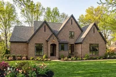 European Inspired Country House Plan with 3 Bedrooms and 3-Car Garage
