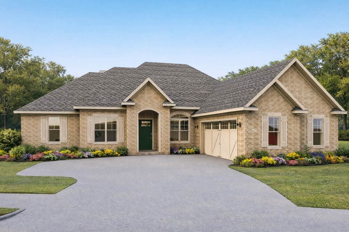 Plan image - 86424HH:Spacious New American Ranch House Plan with Four Bedrooms
