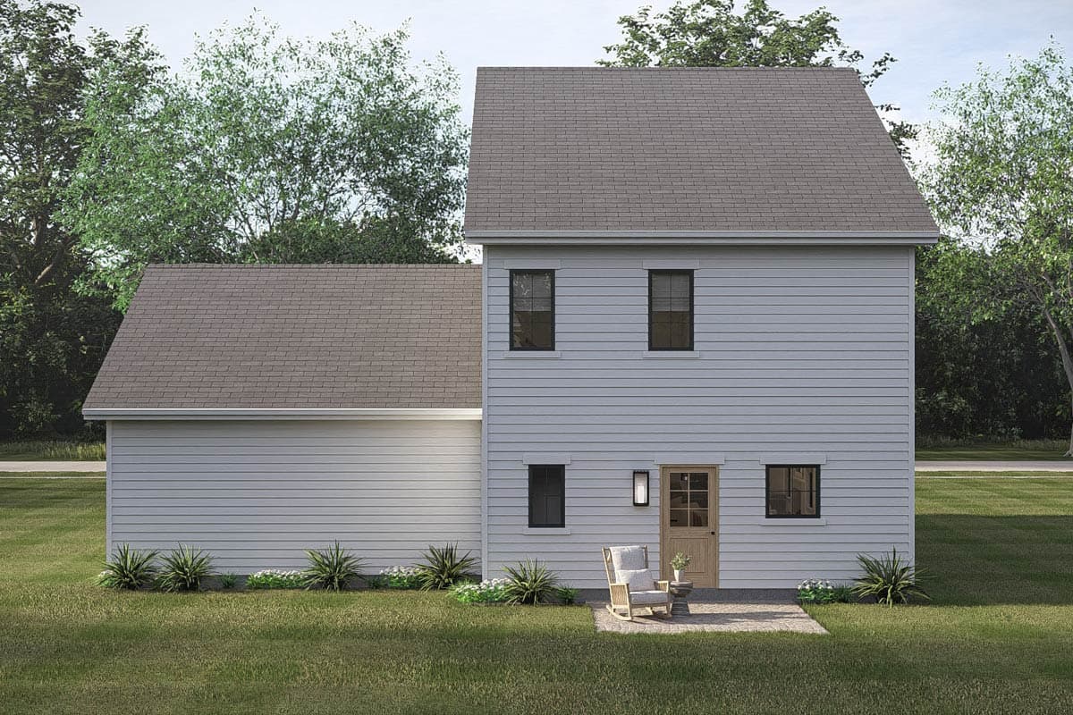 Plan 623652DJ:  Farmhouse House Plan with 3 Bedrooms and 2-Car Garage - Image #5 - Farmhouse, Traditional