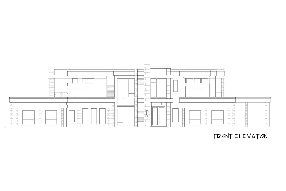 Plan 65760BS: Luxury Coastal Modern House Plan with 6 Bedrooms and Elevator - Image #2 - Coastal, Contemporary, Florida-Style, Modern