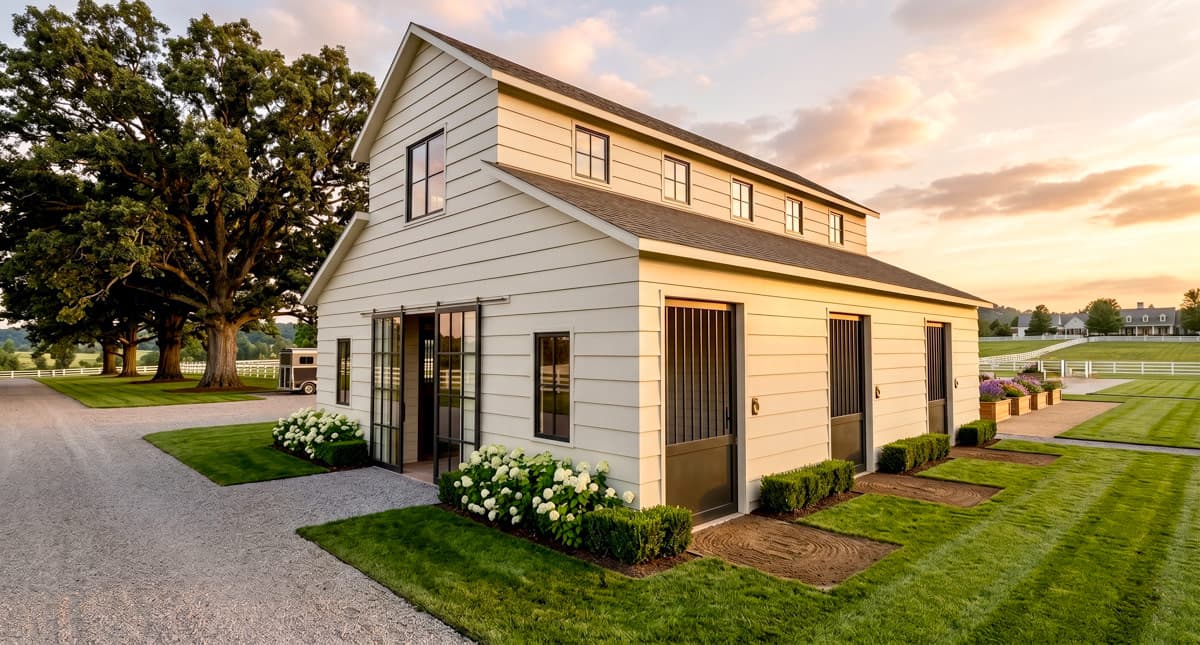 Plan 820019WSF: Country Style Horse Barn House Plan with Open Great Room - Image #2 - Country, Modern Farmhouse, New American