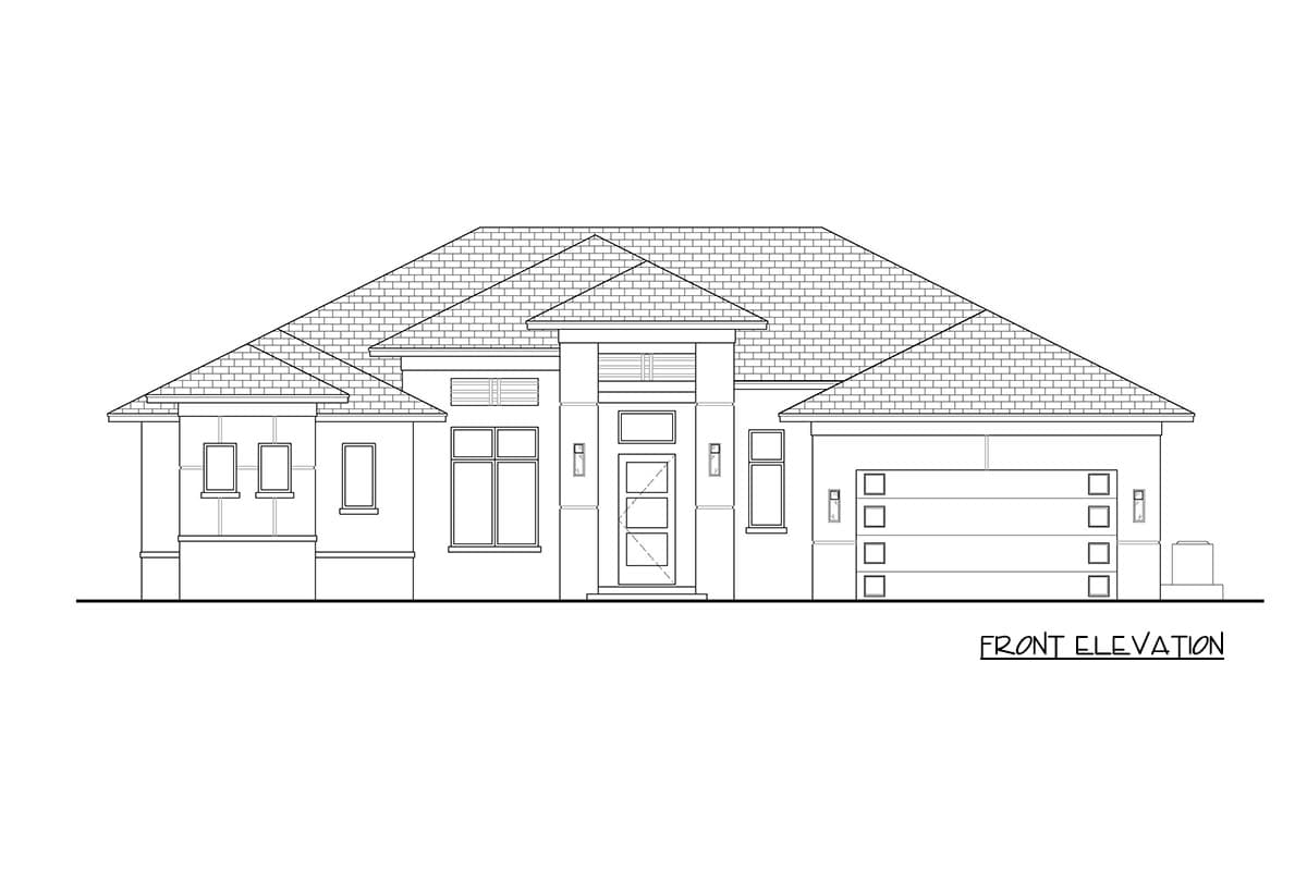 Plan 65769BS: Contemporary Florida-Style House Plan with 3 Bedrooms and Open Layout - Image #2 - Coastal, Contemporary, Florida-Style, Modern