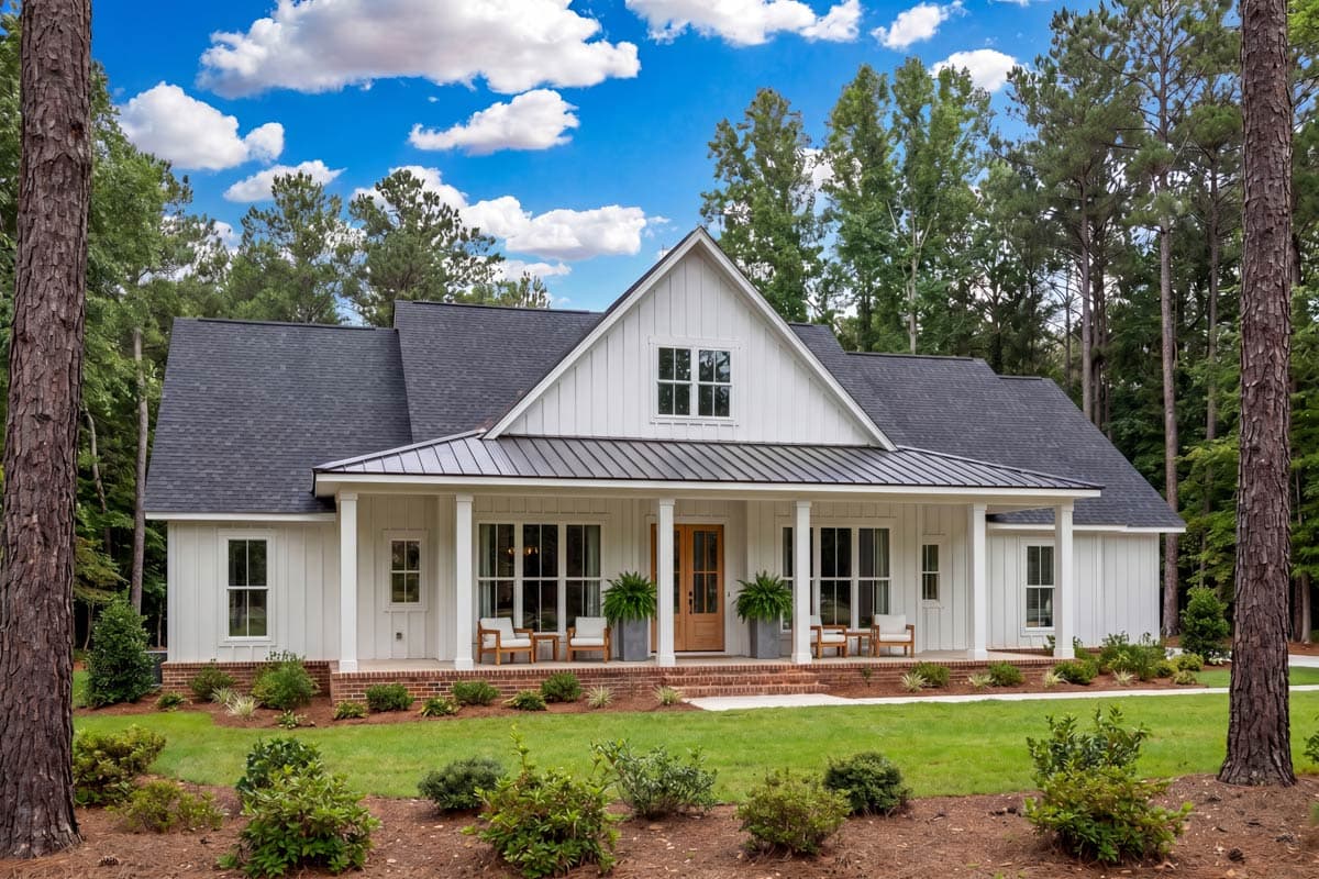 Plan 52048HZ: Charming Southern Farmhouse House Plan with 4 Bedrooms and Expansive Porches - Image #2 - Country, Farmhouse, Southern