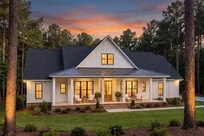 Charming Southern Farmhouse House Plan with 4 Bedrooms and Expansive Porches