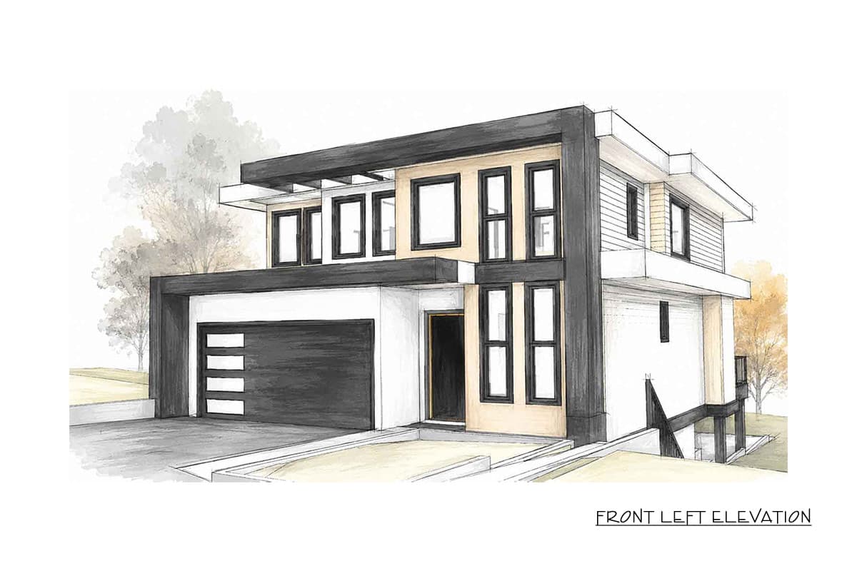 Plan 147072RML: Modern European House Plan Featuring Five Bedrooms and Two-Car Garage - Image #8 - Contemporary, European, Modern