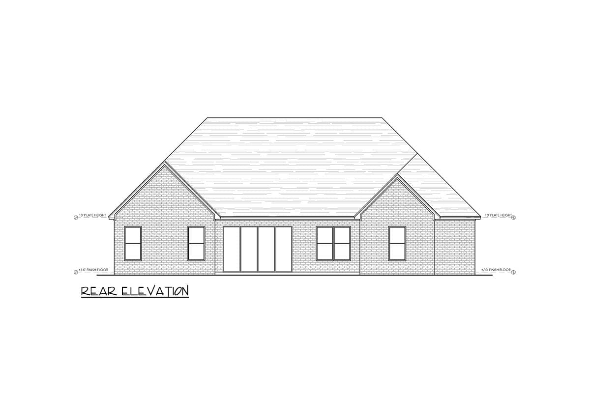 Plan 880011HLN: Elegant Modern Farmhouse House Plan with Four Bedrooms and Three-Car Garage - Image #4 - Country, Farmhouse, New American, Southern