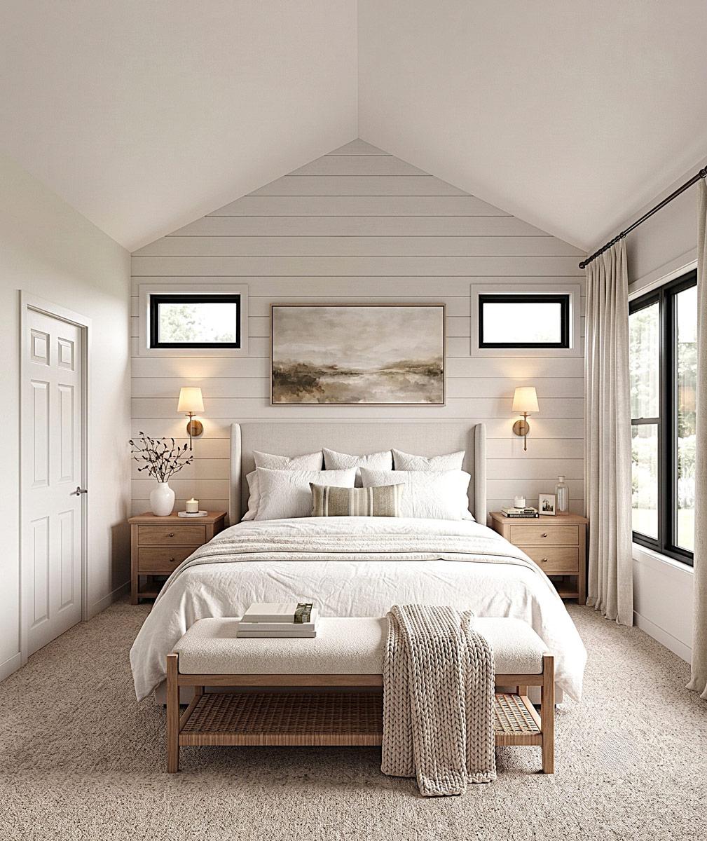 Plan 911073JVD: Three Bedroom Modern Farmhouse House Plan with Attached Garage - Image #8 - Country, Craftsman, Modern Farmhouse, New American, Ranch