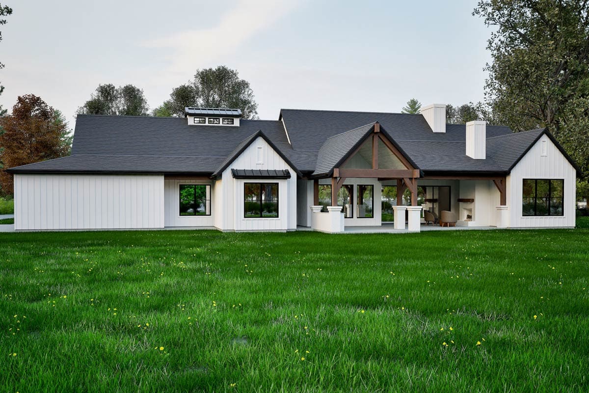 Plan 915063CHP: Hill Country Farmhouse House Plan with 3 Bedrooms and 3-Car Garage - Image #4 - Country, Hill Country, Modern Farmhouse, New American, Transitional