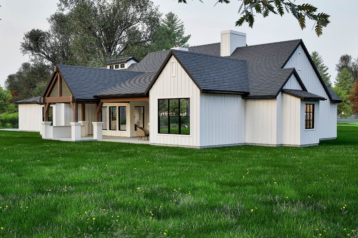 Plan 915063CHP: Hill Country Farmhouse House Plan with 3 Bedrooms and 3-Car Garage - Image #3 - Country, Hill Country, Modern Farmhouse, New American, Transitional