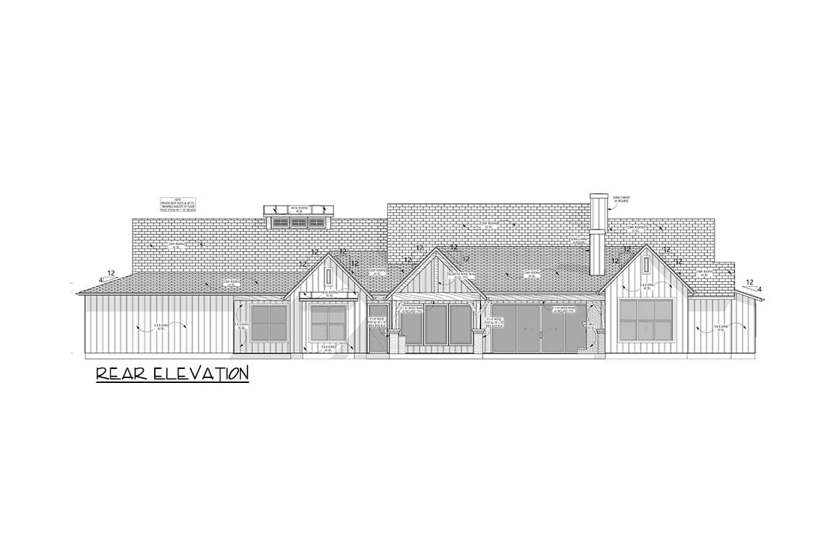 Plan 915063CHP: Hill Country Farmhouse House Plan with 3 Bedrooms and 3-Car Garage - Image #18 - Country, Hill Country, Modern Farmhouse, New American, Transitional
