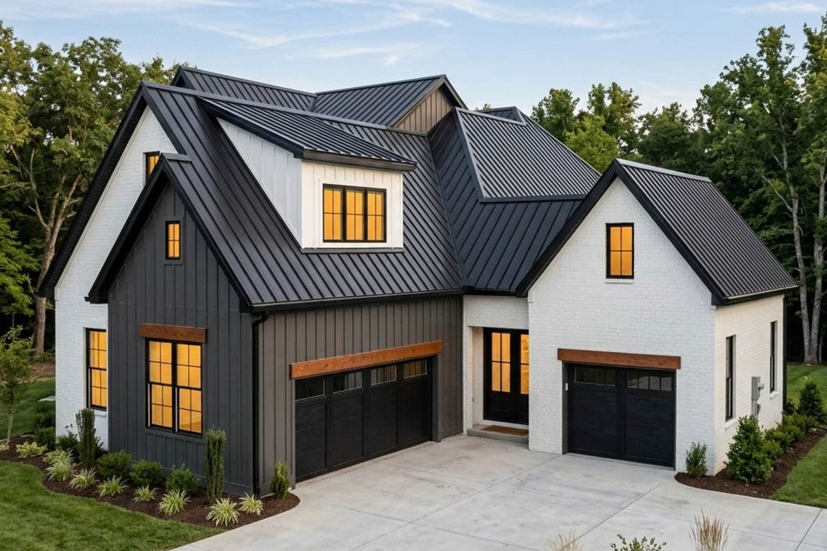 Plan 46539LA: Modern Farmhouse House Plan with 4 Bedrooms and 3-Car Garage - Image #2 - Farmhouse, Modern Farmhouse, New American, Transitional
