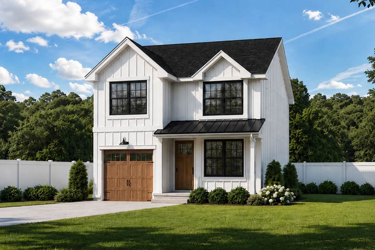 Plan 42761DB: Charming Three Bedroom Craftsman House Plan with Integrated Garage - Image #3 - Craftsman, Traditional