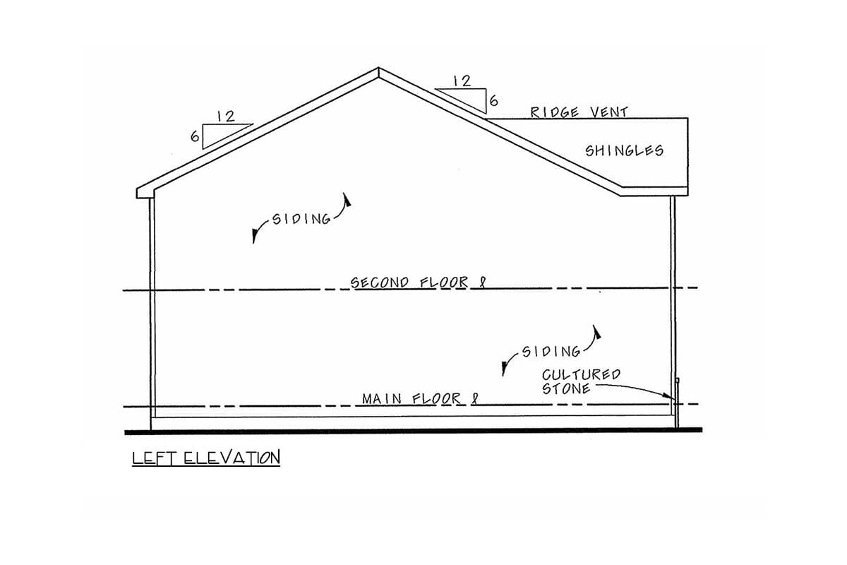 Plan 42761DB: Charming Three Bedroom Craftsman House Plan with Integrated Garage - Image #4 - Craftsman, Traditional
