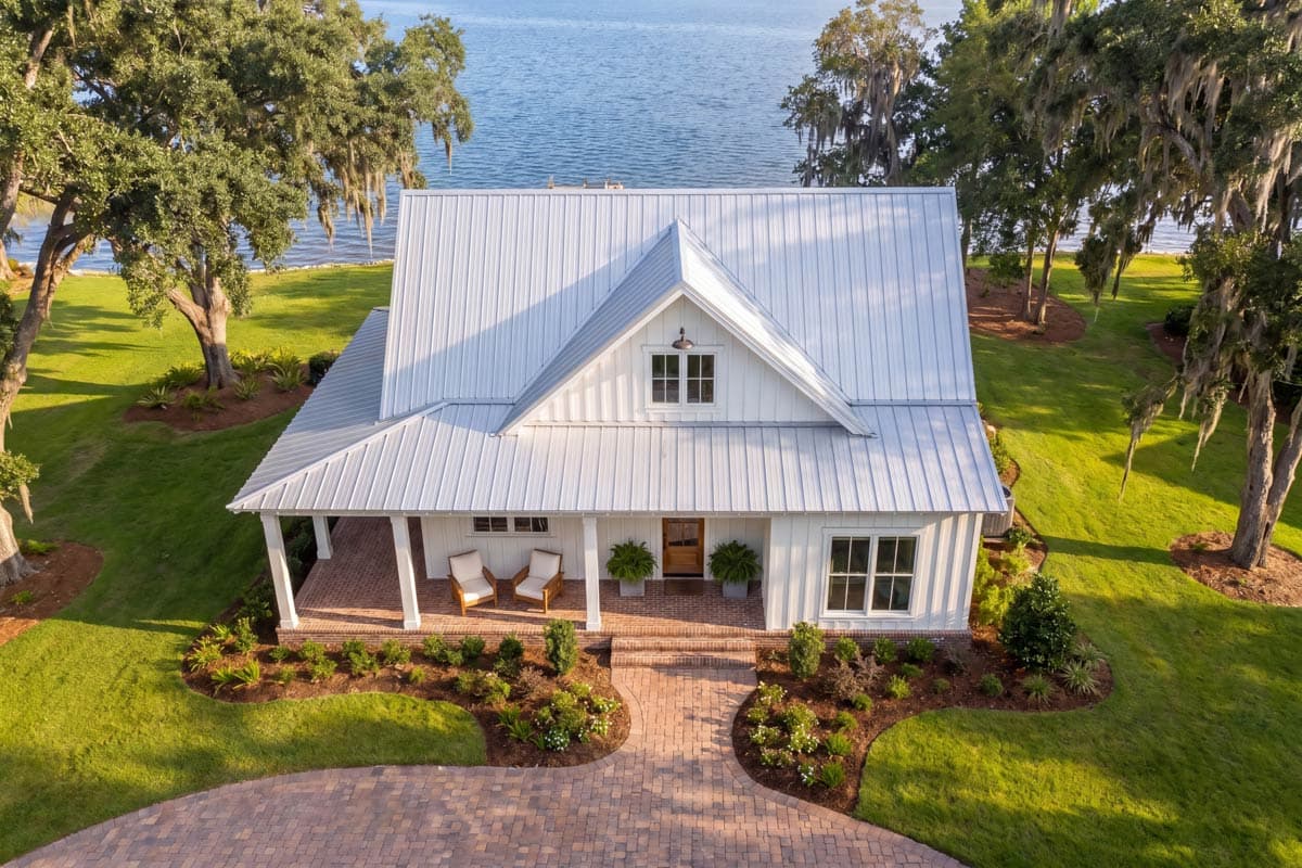 Plan 52049HZ: Modern Farmhouse House Plan with Two Bedrooms and Wraparound Porch - Image #4 - Cottage, Country, Farmhouse, Modern Farmhouse