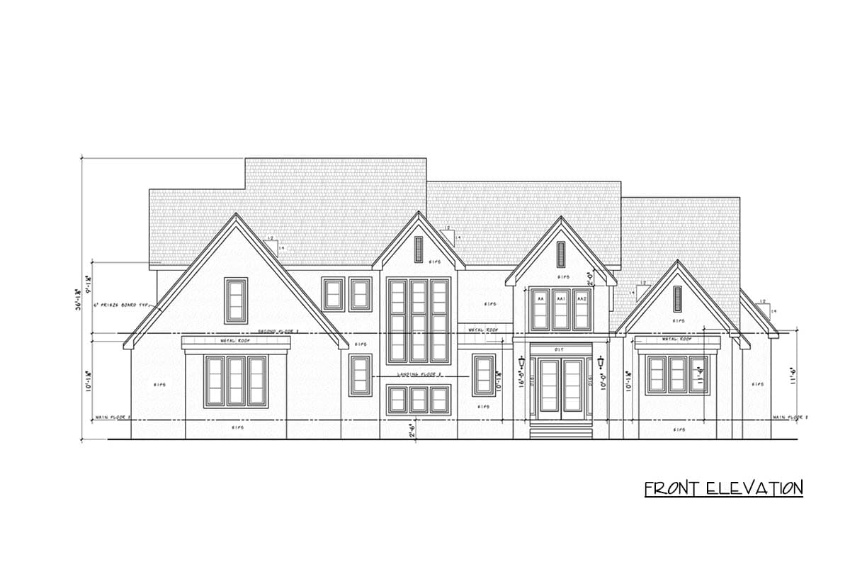 Plan 42764DB: Modern European Four-Bedroom House Plan with Courtyard Entry and Spacious Layout - Image #3 - European, Modern