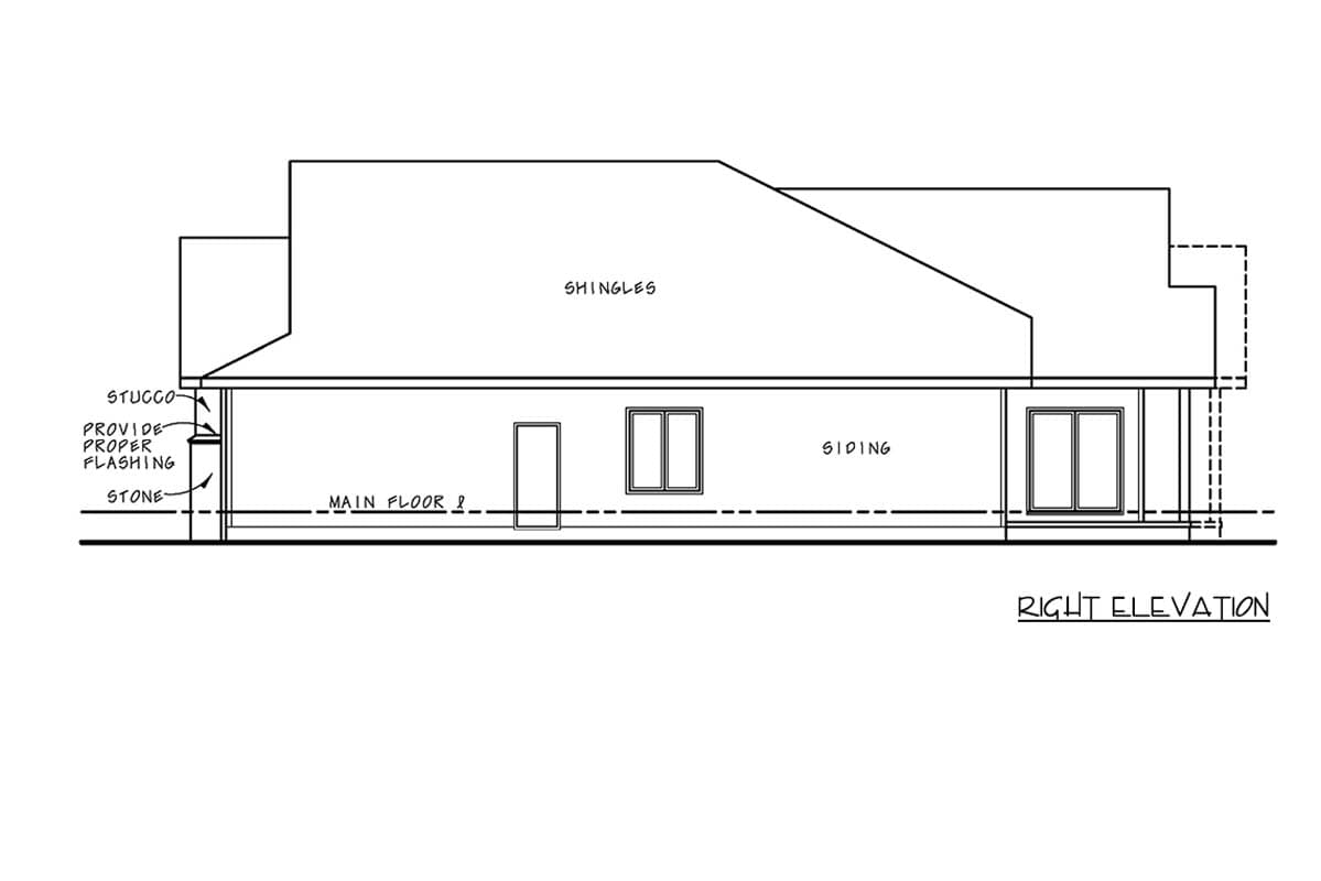 Plan 42765DB: Modern Craftsman House Plan with 3-Car Garage and Split Bedrooms - Image #4 - Craftsman, Modern Farmhouse, Ranch, Traditional