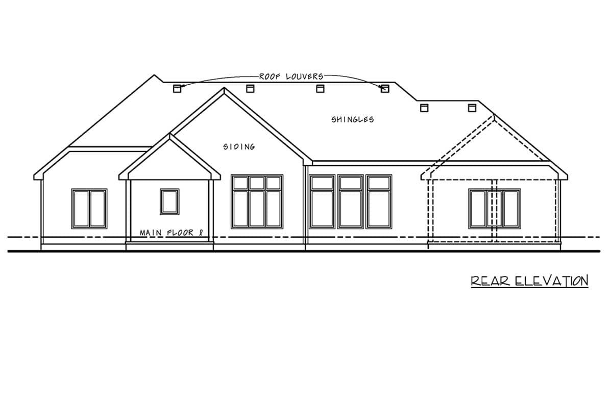 Plan 42765DB: Modern Craftsman House Plan with 3-Car Garage and Split Bedrooms - Image #3 - Craftsman, Modern Farmhouse, Ranch, Traditional