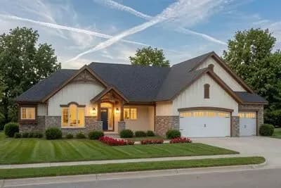 Modern Craftsman House Plan with 3-Car Garage and Split Bedrooms