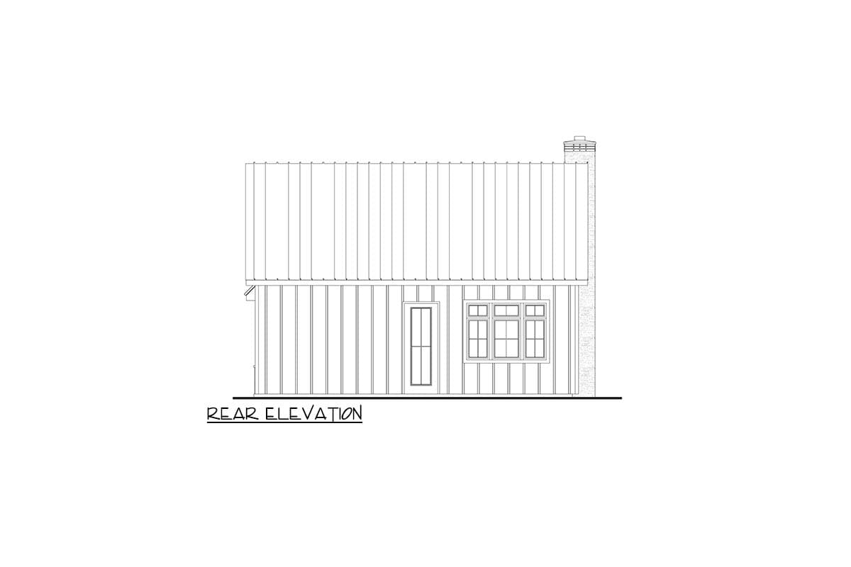 Plan 911075JVD: Charming Modern Farmhouse House Plan with One Bedroom and Porch - Image #9 - Cape Cod, Cottage, Country, Craftsman, Modern Farmhouse