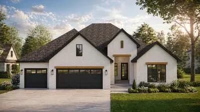 European House Plan with 3 Bedrooms and Spacious Master Suite