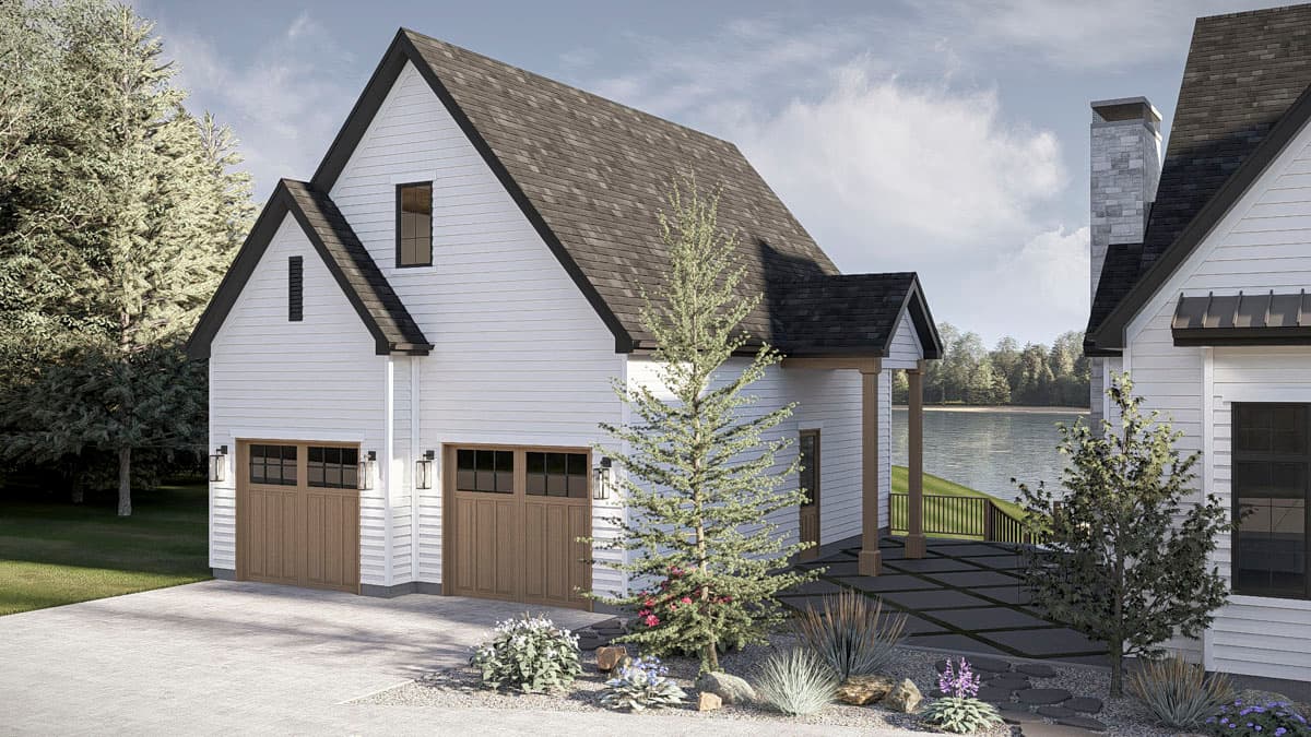 Plan 623653DJ: Sprawling Four-Bedroom Farmhouse House Plan with Four-Car Garage and Wraparound Porch - Image #5 - Farmhouse