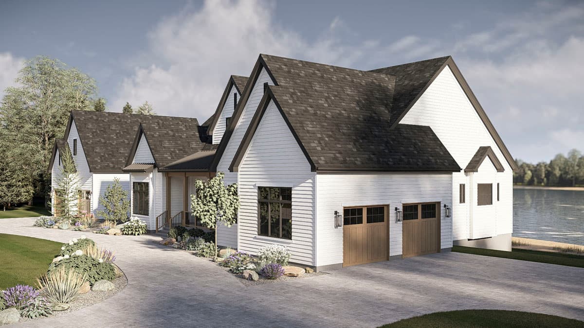Plan 623653DJ: Sprawling Four-Bedroom Farmhouse House Plan with Four-Car Garage and Wraparound Porch - Image #10 - Farmhouse