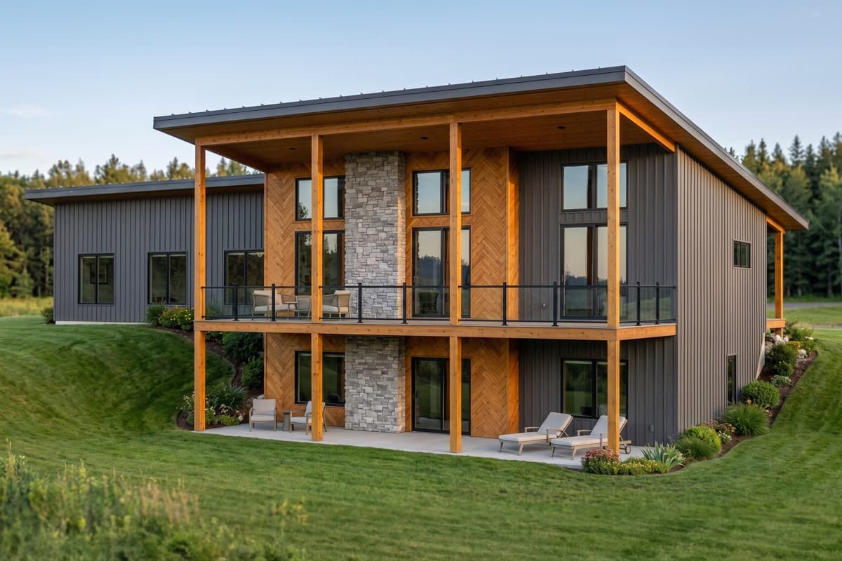 Plan 135431GRA: Modern Mountain House Plan Featuring Three Car Garage and Expansive Decks - Image #1 - Mountain, Transitional